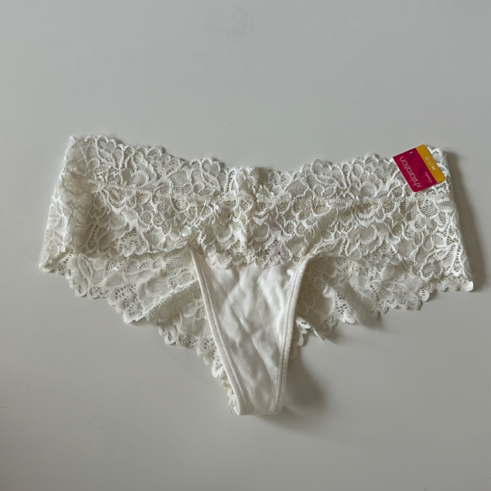 Xhilaration Panties Cheeky White Lace Size M (7-9)